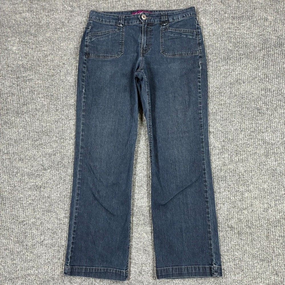 Gloria Vanderbilt Campbell Womens Jeans Size 10 Short Blue Straight Leg Mid Rise